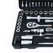Ce profil permet de disposer d'une zone pour le pouce et d'une butée pour l'index ce qui permet un excellent maintien lors de son. Mx Boite A Outils Pour Cles A Douille Tournevis Et Ecrous 199 Pieces