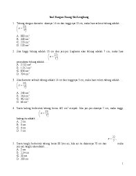 R = 5 cm l = 314 cm². Doc Soal Bangun Ruang Sisi Lengkung Devina Ramadhani Academia Edu