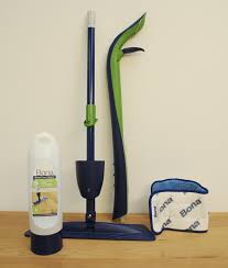 Bona hardwood floor cleaner is for use on unwaxed, polyurethane finished wood only. Bona Wood Flooring Spray Mop Kit