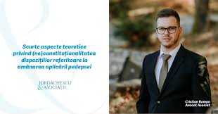 6 la convenţia europeană a drepturilor omului cu privire la abolirea pedepsei cu moartea, iar aceasta a devenit una dintre condiţiile aderării la ue. Scurte Aspecte Teoretice Privind Ne ConstituÈ›ionalitatea DispoziÈ›iilor Referitoare La Amanarea AplicÄƒrii Pedepsei IordÄƒchescu AsociaÈ›ii