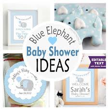 Free printable balloon elephant baby shower guest book for either a baby boy or baby girl! Boy Elephant Baby Shower Ideas Party Collection Partymazing