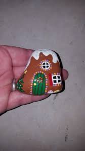 Free shipping on orders over $25 shipped by amazon. Tiny Gingerbread House Free Hand Painted Rock Rock Crafts Tiny Painting Painted Rocks