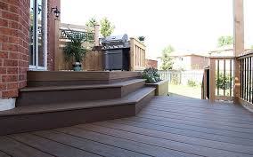 For docks and heavily wooded areas, trex. Composite Deck Stair Overhang Vs Flush Home Improvement Stack Exchange