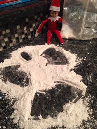 Elf On A Shelf Day 4 Snow Angel Well Powdered Sugar Angel Christmas Fun Christmas Flowers Holiday Decor