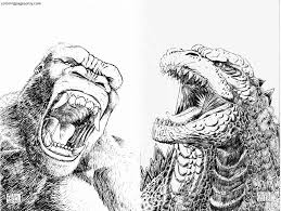 Godzilla vs kong coloring pages. Godzilla And Kong Coloring Pages Coloring Pages For Kids And Adults