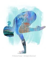 Yoga Art Crow Pose Moon Colors Fine Art Print On Textured Paper Soft Soothing Colors For This Beautiful Pose The Coll Yoga Wall Art Yoga Artwork Yoga Art