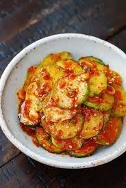 Ingredients · small cucumbers sliced · teaspoon sea salt · teaspoon white vinegar · teaspoon minced garlic · tablespoon korean chili flakes ( . Oi Muchim Spicy Cucumber Salad Korean Bapsang