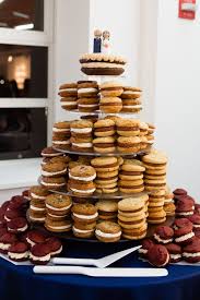 Alternative To Wedding Cake Whoopie Pie Tower From Bethany Rob S Silly Modern Northern Rustic Wedding Desserts Pie Wedding Cake Wedding Cake Alternatives