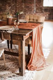 Terracotta Table Runner Cheesecloth Table Runner Copper Etsy In 2020 Copper Wedding Decor Copper Wedding Table Decorations
