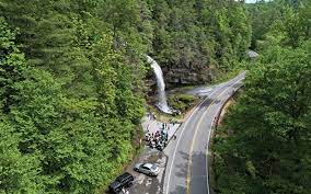At bridal veil falls the water falls 120 feet from above, right over u.s. Safety Repairs Needed On U S 64 At Bridal Veil Falls The Franklin Press Franklin North Carolina