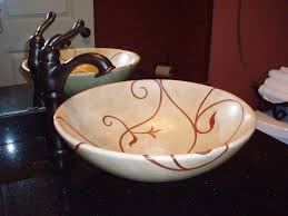 hand painted commercial vessel sink