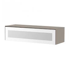 Tiroirs avec glissières d'extension complètes. Meuble Tv Suspendu Taupe Et Blanc Infrarouge Sur Cdc Design