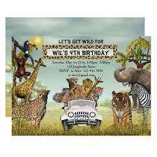 jungle animals safari birthday party invitation ad safari birthday party photo birthday invitations safari birthday