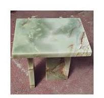 Mesas auxiliares de ónix verde de mármol con parte superior cuadrada en  forma de T SH STONE, diseño moderno clásico para muebles para el hogar, uso  en ...