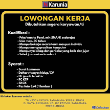 Maybe you would like to learn more about one of these? Lowongan Kerja Tb New Karunia Padamara Purbalingga Januari 2021