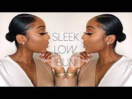 Sleek Low Bun Tutorial Relaxed Hair Tamara Renaye Youtube Relaxed Hair Short Relaxed Hairstyles Short Hair Bun