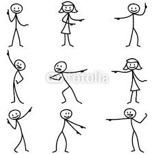 Strichmannchen Zeigend Strichzeichnung Figuren Zeichnen Kritzel Zeichnungen