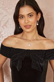 Buy Black Bardot Velvet