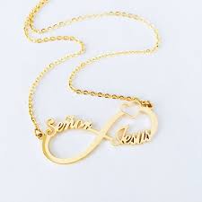 Infinity Name Necklace Couple Infinity Necklace Personalized Etsy Infinity Necklace Infinity Pendant Name Necklace