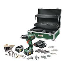 Black And Decker Toy Workbench Costco Bosch Li Ion Drill Driver In Toolbox Plus Accessories Makro Online R1699 With Images Drill Driver Drill Hammer Drill