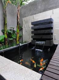 Kolam Koi Water Feature Ide Halaman Belakang Kolam Ikan