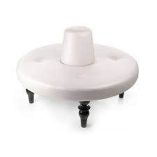 Round Tuffet Waiting Area Seating Gamma Bross Waiting Room Furniture Beauty Furniture Round Sofa