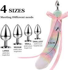 Amazon.com: Butt Plug Fox Tail Set, Removable Artificial Handmade Rainbow  Ears and 55cm Rainbow Fox Tail Stainless steels Rear Anal Plug Alternative  Toys Erotic Products SM Toys-2.8CM Anal Plugs : Health &