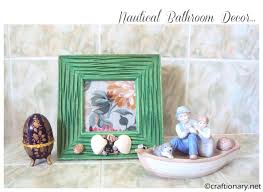 When brainstorming bathroom decorating ideas for art, think beyond a canvas print. Diy Nautical Seashells Craftionary