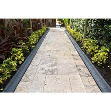Ecoborder 4 Ft Grey Rubber Curb Landscape Edging 4 Pack Curb Gry 4pk The Home Depot Landscape Edging Landscape Curbing Side Yard Landscaping