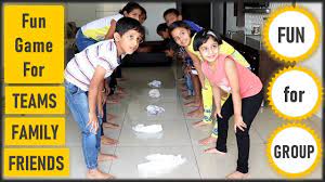 Funny Game Team Building Activity For Kids Office Adults Fun Famil Kids Team Building Activities Funny Games Home Games For Kids