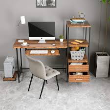 Our contemporary writing desks come in a wide range of designs made of various materials like glass, wood, combination of wood and metal, among others. Mecor Computer Desk Study Writing Table For Home Office Modern Writing Desk With Bookshelf Pc Laptop Study Table Workstation For Home Walnut Brown Furniture Evertribehq Home Kitchen