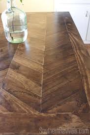 From Tile Top To Herringbone Table Makeover Pt 2 Southern Revivals Diy Table Makeover Diy Kitchen Table Table Makeover