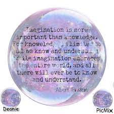 The world is turned upside down, i love it. Einstein Quote On Imagination In A Snow Globe Picmix