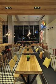 Lantavos Projects Renovates Fast Food Restaurant In Athens With Images Restaurant Interior Restaurant Cafe Design