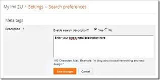 Adding meta descriptions to Blogger