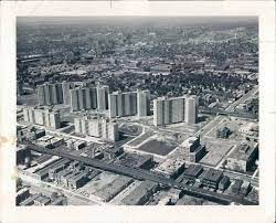 1958 stateway gardens public housing project chicago illinois paris skyline image