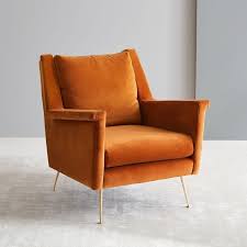 11 Fall Home Goods That Are Oozing Pse Pumpkin Spice Energy Mid Century Chair Mid Century Leather Chair Mid Century Chair Makeover