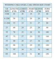 Size Chart Cupcake Couture Dress