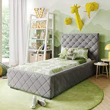 Polsterbett online bestellen xxxlutz.de verschiedene größen: Velour Polsterbett Viana In Grau 120 X 200 Wallenfels Onlineshop