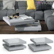Couchtisch mogly beistelltisch tisch in wei hochglanz drehbar 80 cm couchtisch tisch. Couchtisch Drehbar Gunstig Kaufen Ebay