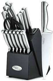 It also offered excellent value. Marco Almond Knife Block Set Kitchen Knives Set With Block Kitchen Scissor Cutlery Knives Set Best Gift 14 Piece Silver Kya28 Buy Online At Best Price In Uae Amazon Ae