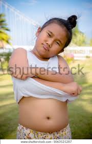 Fat Girls Big Belly Park Baby Stock Photo Edit Now 1063521287