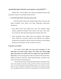 Surat pribadi yang isinya tentang kekeluargaan. Doc Apakah Fiksi Dapat Berbentuk Surat Tepatnya Surat Pribadi Irmasari Efendi Academia Edu