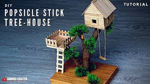 Practicing building uppercase letters using crafts sticks and these free popsicle stick letter printables for preschoolers and kindergartners. Diy Popsicle Stick Tree House Tutorial Youtube