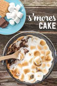 10 Minute Dutch Oven S Mores Cake Recipe The Polka Dot Chair Recipe Dutch Oven Dessert Recipes Camping Desserts Campfire Desserts