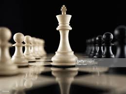Stock Photo White King Chess Piece Facing Opposition On Chess Board King Chess Piece Chess Board Queen Chess Piece