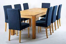 Oak Dining Table And Blue Chairs Blue Dining Room Chairs Blue Dining Chair Dining Chairs