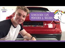 Kfz Kennzeichenhalter Clips Montieren Tauschen Pummeleinhorn Youtube