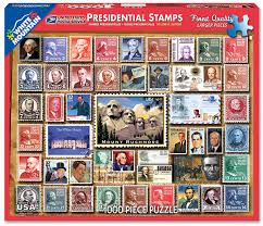 One of our most popular puzzles is our 1,000 piece custom photo jigsaw puzzle. Presidential Stamps Collage Jigsaw Puzzle 1000 Piece White Mountain Puzzles
