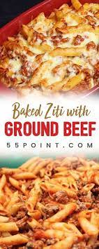 Baked Ziti With Ground Beef Baked Ziti Recipes With Ground Beef Beef Pasta Recipes Ground Beef Pasta Recipes